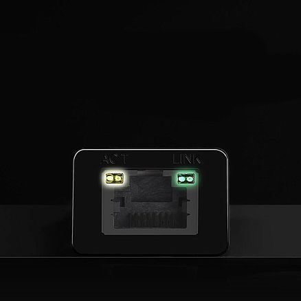 Переходник USB 2.0 - Ethernet RJ45 (папа - мама) с кабелем Ugreen CR110 черный