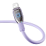 Кабель USB - Lightning для зарядки iPhone 2 м 2.4A Baseus Pudding фиолетовый
