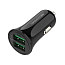 Зарядное устройство автомобильное с двумя USB входами 3.4A и MicroUSB кабелем Atomic C240M черное
