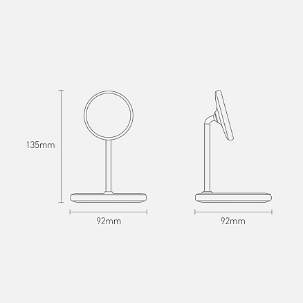 Беспроводная магнитная зарядка MagSafe для iPhone 15W Baseus Swan белая