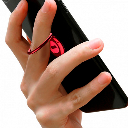 Держатель для телефона на палец Baseus Symbol красный