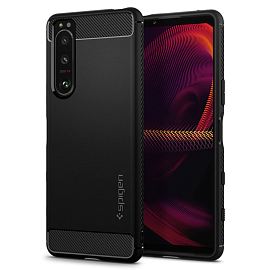 Чехол для Sony Xperia 5 III гелевый Spigen Rugged Armor черный