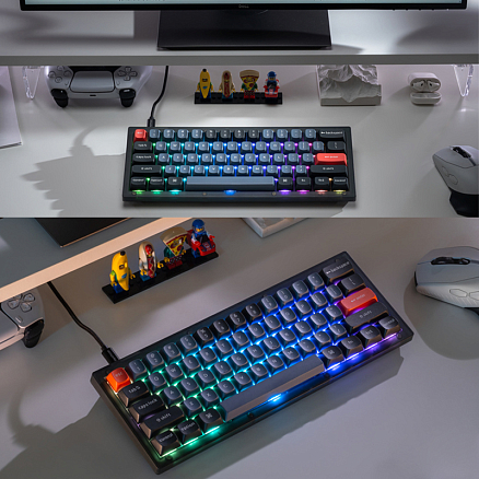 Клавиатура Keychron V4 K pro Red механическая с подсветкой игровая черная
