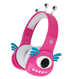 Наушники для детей Vcom DE805 накладные Монстр розовые