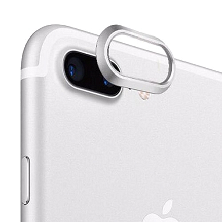 Защитное кольцо на камеру для iPhone 7 Plus, 8 Plus серебристое