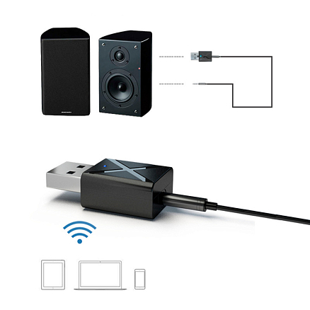 Bluetooth аудио адаптер (ресивер + трансмиттер) 3,5 мм в USB порт Comfast CF-KN320 V5.0