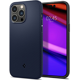 Чехол для iPhone 14 Pro гибридный Spigen Mag Armor MagSafe синий