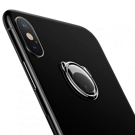 Держатель для телефона на палец Baseus Bear черный