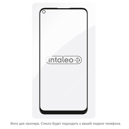 Защитное стекло для Huawei P40 Lite E на весь экран противоударное Intaleo Full Glue черное
