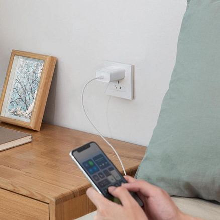 Зарядное устройство сетевое Type-C 30W Ugreen CD127 (быстрая зарядка PD, QC) белое
