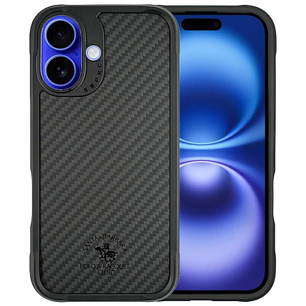 Чехол для iPhone 16 гибридный Santa Barbara Polo & Racquet Club Elvis черный