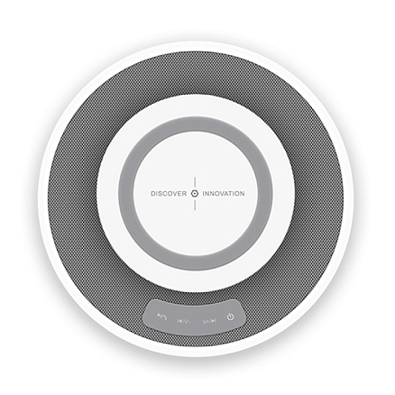 Мультимедийная колонка Nillkin Cozy MC2 с беспроводной зарядкой (быстрая зарядка QC 2.0) для телефона белая