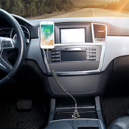 Кабель USB - Lightning для зарядки iPhone 1,2 м 2А витой Baseus Double Spring черно-золотистый