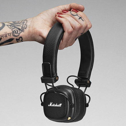 Наушники беспроводные Bluetooth Marshall Major III накладные с микрофоном черные