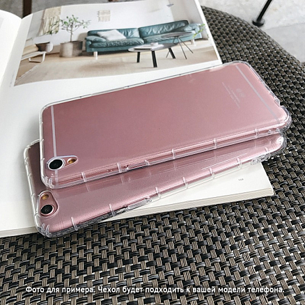 Чехол для Honor 8X гелевый с загибом на экран Costa Line прозрачный