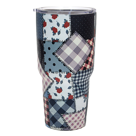 Термокружка Rambler Tumbler 900мл Patchwork