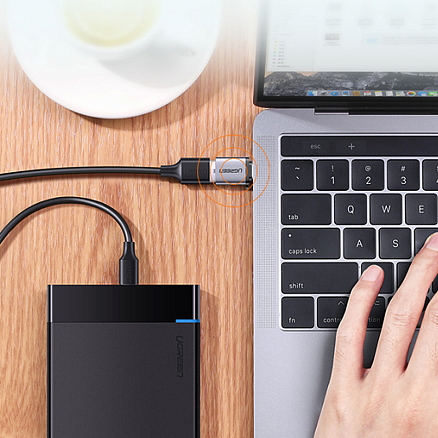 Переходник Type-C - USB 3.0 (папа - мама) Ugreen US270 серый