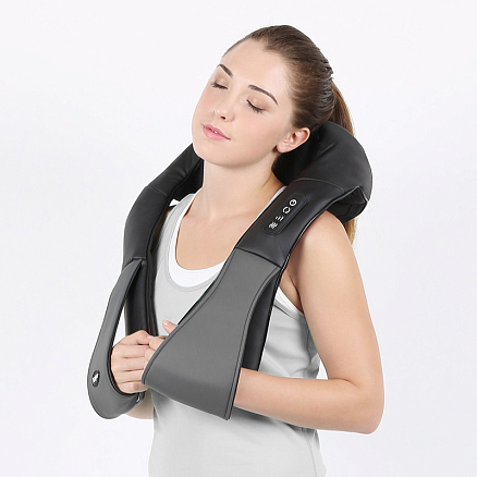 Массажер для шеи, плеч, живота и поясницы Шиацу с подогревом Naipo MGS-801