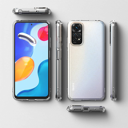 Чехол для Xiaomi Redmi Note 11, 11S гибридный Ringke Fusion прозрачный матовый