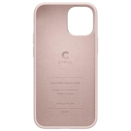Чехол для iPhone 12 Mini силиконовый Spigen Cyrill Silicone розовый