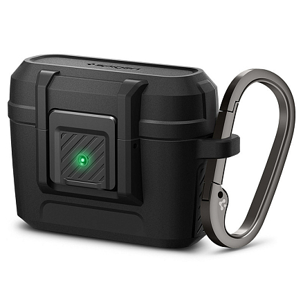 Чехол для наушников AirPods Pro гибридный Spigen Lock Fit матовый черный