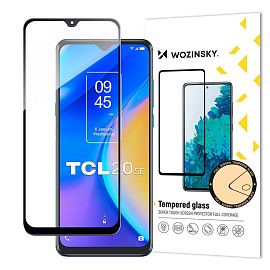 Защитное стекло для TCL 20 SE на весь экран противоударное Wozinsky Full Glue черное