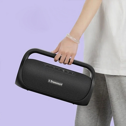 Портативная колонка Tronsmart Bang Mini с защитой от воды, подсветкой, USB, поддержкой MicroSD карт и аккумулятором черная