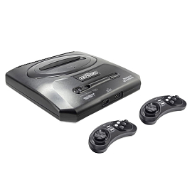 Игровая приставка Retro Genesis Modern Wireless 16Bit 300 игр с двумя беспроводными геймпадами черная