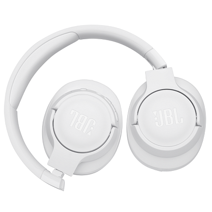 Наушники беспроводные Bluetooth JBL Tune 710BT полноразмерные с микрофоном складные белые