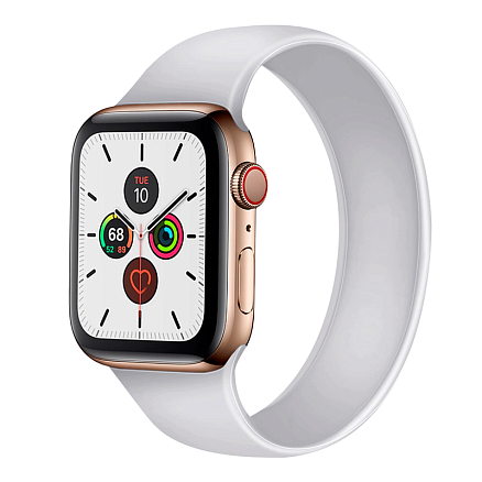Ремешок-браслет для Apple Watch 42 и 44 мм силиконовый Nova Silicone белый