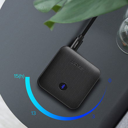 Bluetooth аудио адаптер (ресивер + трансмиттер) SPDIF Toslink + 3,5 мм aptX Ugreen CM144 V5.0 черный