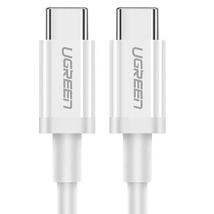 Кабель Type-C - Type-C длина 1 м 3A 20V 60W силиконовый Ugreen US264 (быстрая зарядка PD 2.0, QC 3.0) белый