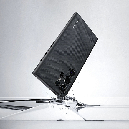 Чехол для Samsung Galaxy S24 Ultra кевларовый тонкий Pitaka MagEZ Pro 4 черно-серый