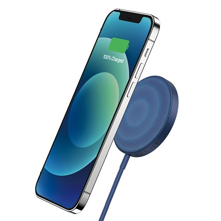 Беспроводная зарядка для телефона 7.5W 3A Anker PowerWave Select+ Magnetic Pad синяя