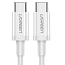 Кабель Type-C - Type-C длина 1 м 3A 20V 60W силиконовый Ugreen US264 (быстрая зарядка PD 2.0, QC 3.0) белый