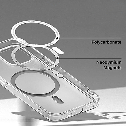 Чехол для iPhone 14 Plus гибридный Ringke Fusion Magnetic MagSafe прозрачный матовый