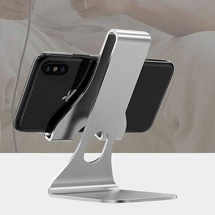 Подставка для телефона SeenDa F221 металлическая серебристая