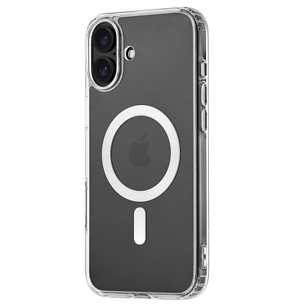 Чехол для iPhone 16 гибридный Rocket Prime MagSafe прозрачный