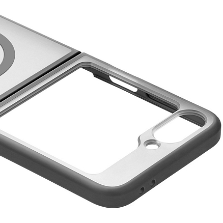 Чехол для Samsung Galaxy Z Flip 7 гибридный uBear Cloud Mag Case прозрачно-черный