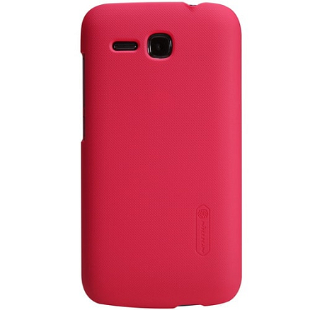 Чехол для Huawei Ascend Y600 пластиковый тонкий Nillkin Super Frosted красный