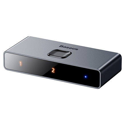 HDMI Splitter (разветвитель) на 2 порта 4Kx2K (1 HDMI вход на 2 HDMI выхода) двунаправленный Baseus Matrix серый