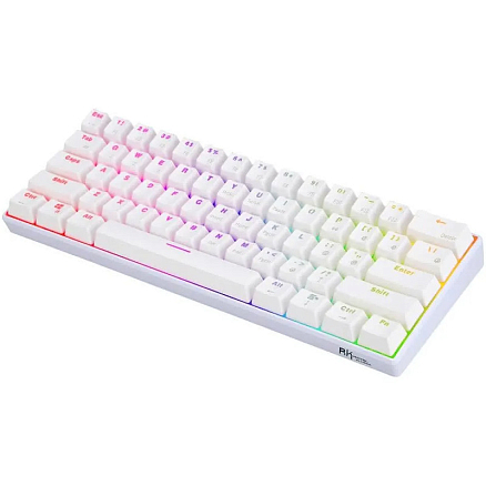 Клавиатура беспроводная Bluetooth Royal Kludge RK61 RK Red механическая с подсветкой игровая белая