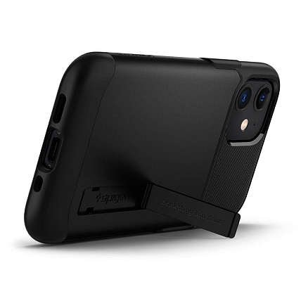 Чехол для iPhone 12 Mini гибридный тонкий Spigen Slim Armor черный
