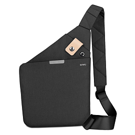 Рюкзак однолямочный WiWU Cross Body с отделением для планшета черный