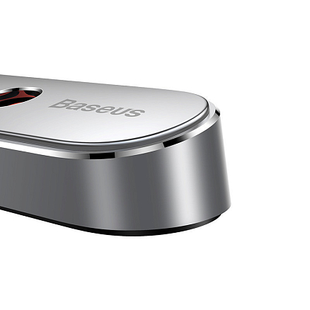 Автовизитка на липучке Baseus Sliding Cover серебристая