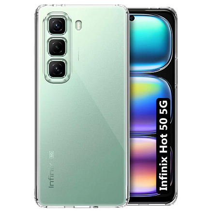 Чехол для Infinix Hot 50 Pro силиконовый Clear Case прозрачный