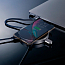 Беспроводная зарядка для телефона с USB хабом на 4 порта Baseus Circular Mirror (быстрая зарядка) c Type-C кабелем черная