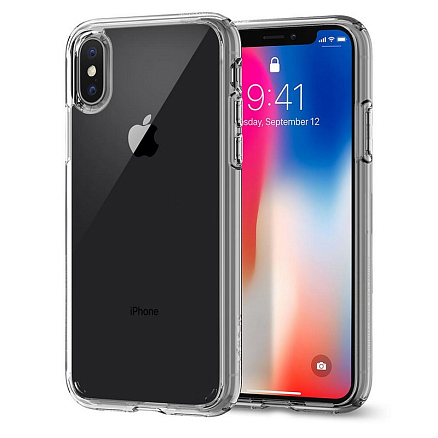 Чехол для iPhone X, XS гибридный Spigen SGP Ultra Hybrid прозрачно-черный