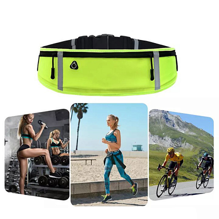 Сумка на пояс спортивная Hurtel Ultimate II кислотно-желтая