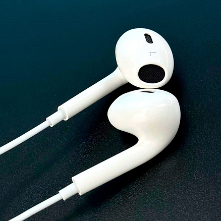 Наушники Celebrat E400 Ear в разъем Type-C вкладыши с микрофоном и пультом белые